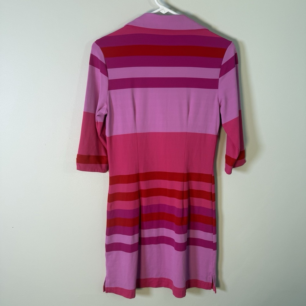 J.McLaughlin Catalina Cloth Pink Color Block Long Sleeve Dress Size XS - Picture 3 of 4